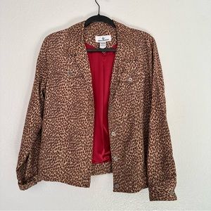 Vintage Cheetah Print Jacket Size Medium